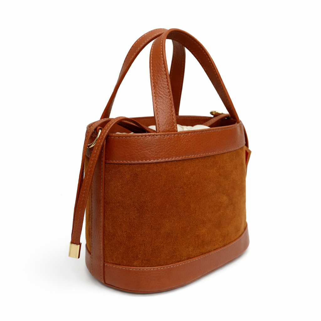 Crush Bag Portofino in Camoscio Cuoio