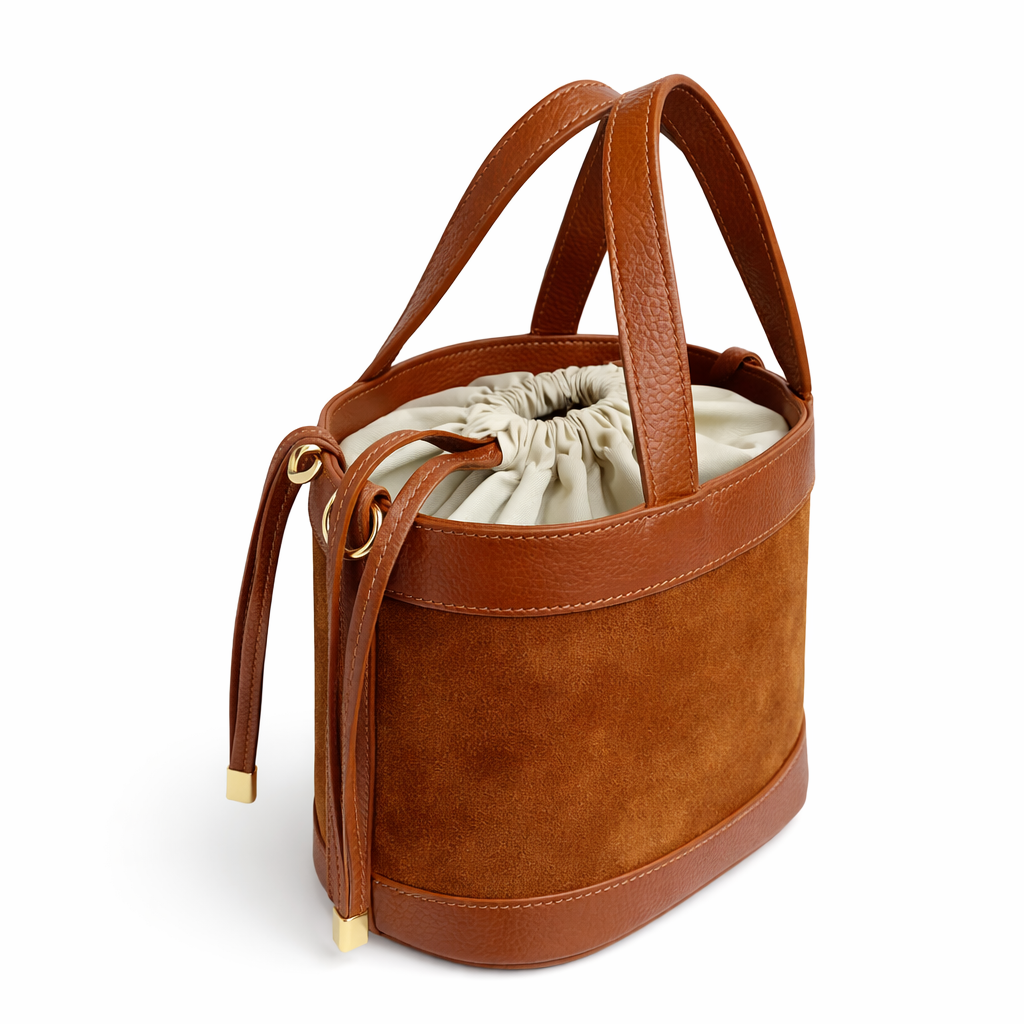Crush Bag Portofino in Camoscio Cuoio