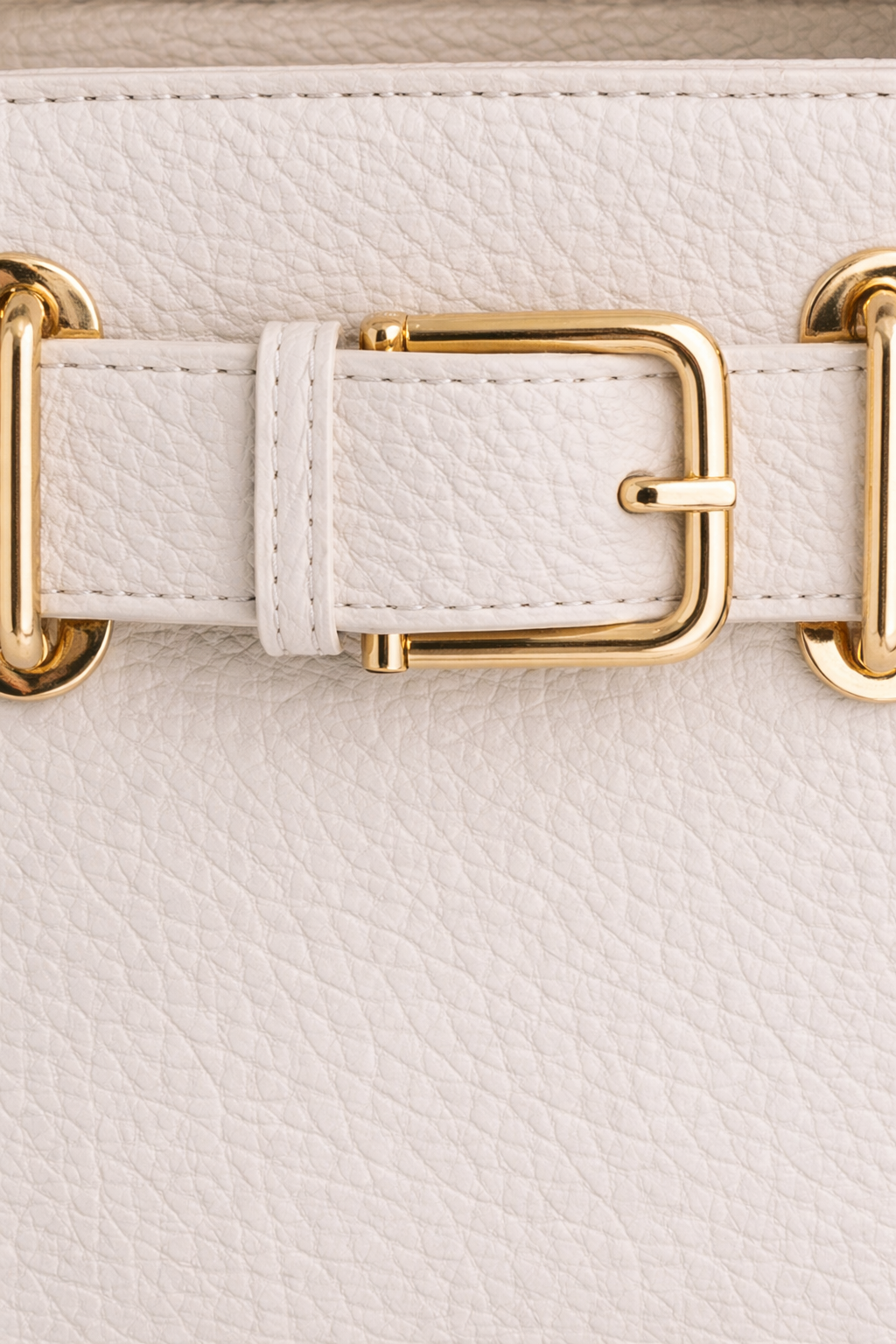 Enrico Coveri- Borsa elegante beige con dettagli oro e tracolla